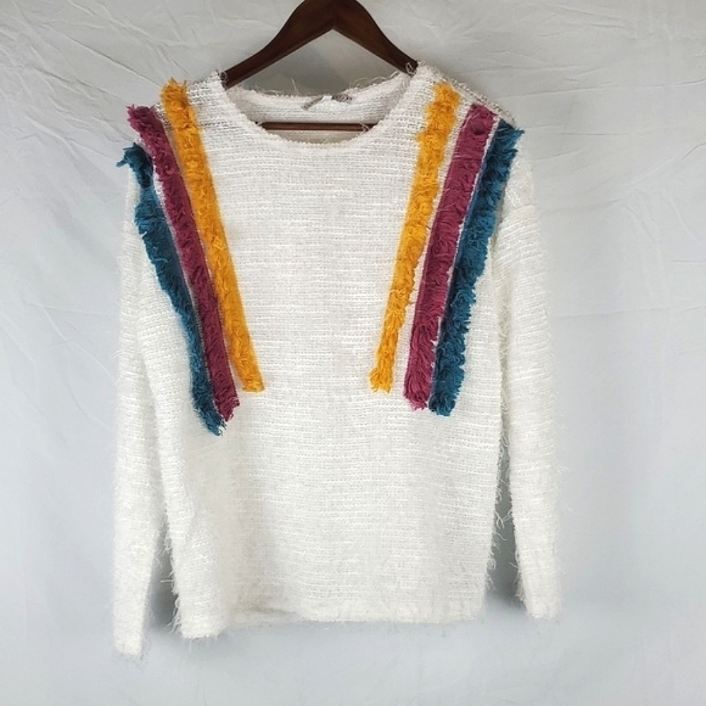 NWT English Factory Fringe Eyelash Sweater